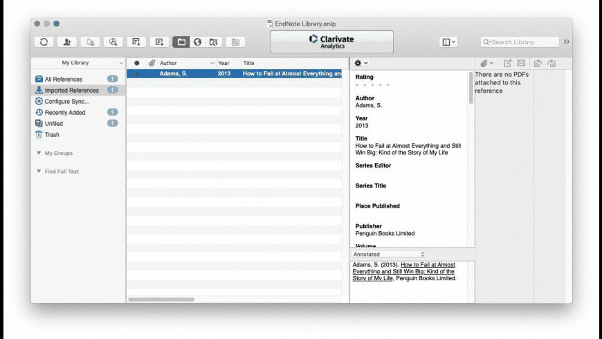 Hướng dẫn các cước cài đặt phần mềm Endnote for mac