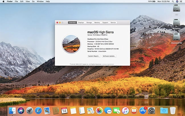 Cài đặt MacOS 10.13